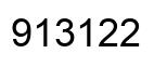 Number 913122 black image