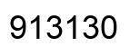 Number 913130 black image