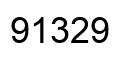 Number 91329 black image