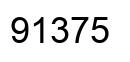 Number 91375 black image