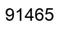 Number 91465 black image