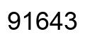 Número 91643 imagen negro