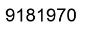 Number 9181970 black image