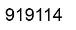 Number 919114 black image