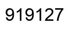 Número 919127 imagen negro