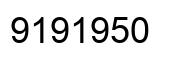 Number 9191950 black image