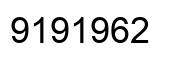 Number 9191962 black image