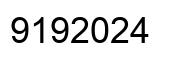 Number 9192024 black image