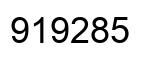 Number 919285 black image