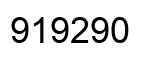 Number 919290 black image