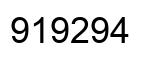 Number 919294 black image