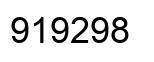 Number 919298 black image