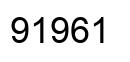 Number 91961 black image