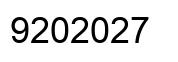 Number 9202027 black image