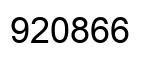 Number 920866 black image
