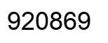 Number 920869 black image
