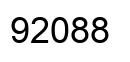 Número 92088 imagen negro