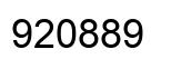 Number 920889 black image