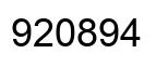 Number 920894 black image