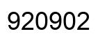 Number 920902 black image