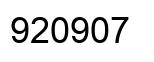 Number 920907 black image
