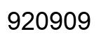 Number 920909 black image