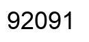 Number 92091 black image