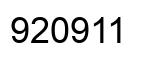 Number 920911 black image