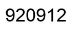Number 920912 black image