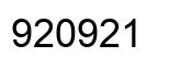 Number 920921 black image