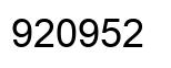 Número 920952 imagen negro