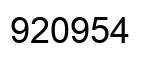 Número 920954 imagen negro
