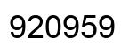 Número 920959 imagen negro