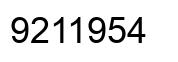 Number 9211954 black image