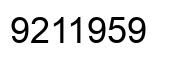 Number 9211959 black image