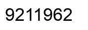 Number 9211962 black image