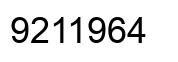 Number 9211964 black image