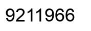 Number 9211966 black image