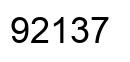 Number 92137 black image