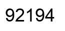 Número 92194 imagen negro