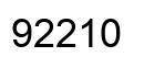 Número 92210 imagen negro