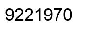 Number 9221970 black image