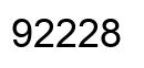 Number 92228 black image