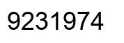 Número 9231974 imagen negro