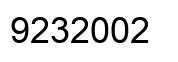 Número 9232002 imagen negro