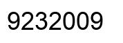 Number 9232009 black image
