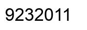 Number 9232011 black image