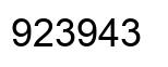 Número 923943 imagen negro