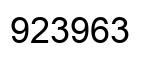 Number 923963 black image