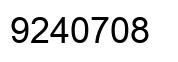 Número 9240708 imagen negro